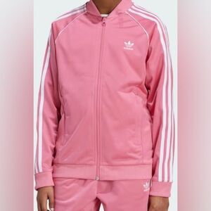 Adidas Track Jacket Leisure Lightweight in pastel pink color Size 6X Big Girl